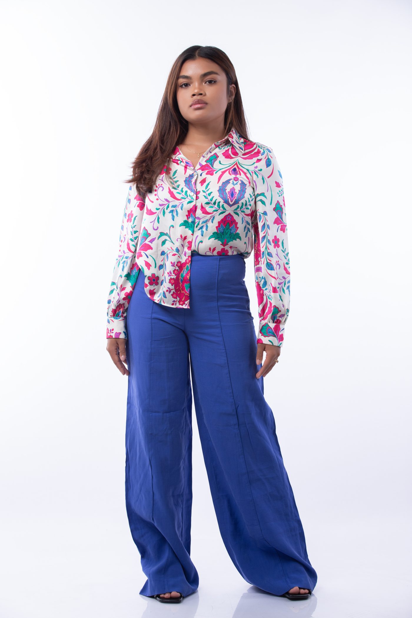 working pant bleu pétrole MANGO